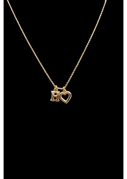 H Harfi 316L Paslanmaz Çelik Zincir Altın Kaplama Kolye Hediye Kalp Sevgili Eş fiyatları