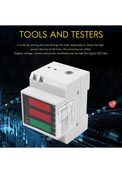 Ac 200-450V Güç Ölçer Dın Ray Tipi Dijital Voltmeter (Yurt Dışından) modelleri
