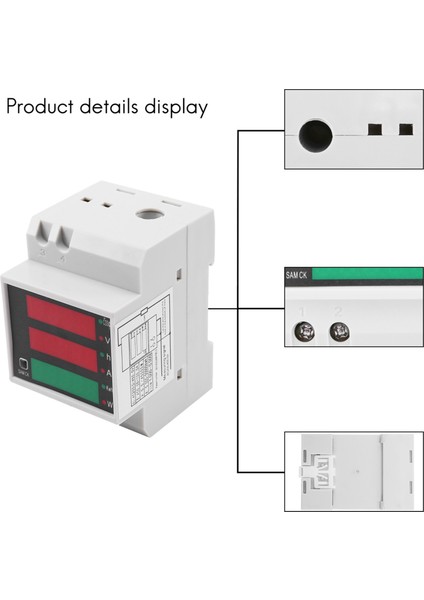 Ac 200-450V Güç Ölçer Dın Ray Tipi Dijital Voltmeter (Yurt Dışından) fırsatları