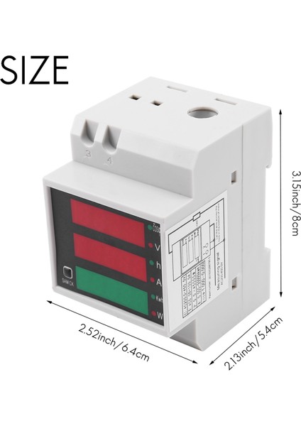 Ac 200-450V Güç Ölçer Dın Ray Tipi Dijital Voltmeter (Yurt Dışından) indirimleri