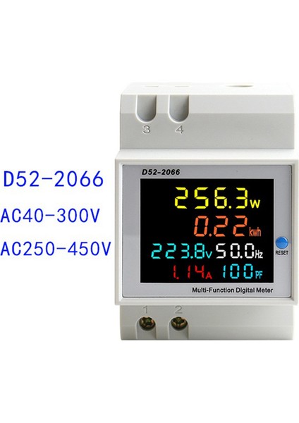 2x Din Rail Ac Monitör 6in1 250-450V 100A Voltaj Akım Güç Faktörü Aktif Kwh Elektrik Enerji Frekans Ölçer Volt (Yurt Dışından) modelleri