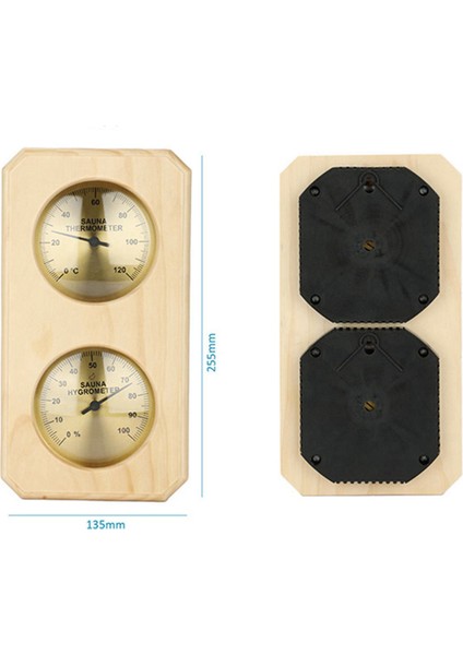 2x Ahşap Sauna Termometresi ve Higrometre 2, 1 Nem Sıcaklık Sıcaklığı Ölçümü Ev Aile Otel Sauna Odası (Yurt Dışından) fırsatları