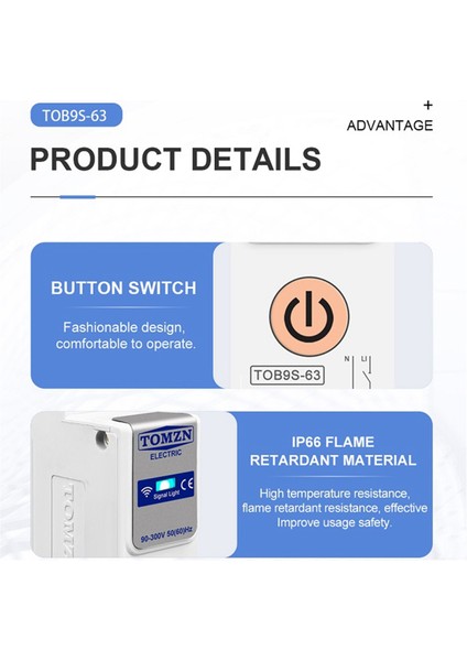 Tomzn TOB9S-63 Ölçme Tuya Smartlife 1p+N Wifi Smart Switch Enerji Ölçer Devre Kesici Zamanlayıcı Rölesi Mcb (Yurt Dışından) fırsatları
