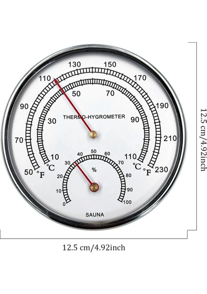 2&#39;de 1 Sauna Oda Termometresi ve Higrometre, Sauna Için Katlanabilir Tasarım, Otel, Banyo Sıcaklık Ölçüsü Aracı (Yurt Dışından) fırsatları