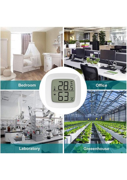 LCD Ekranlı ve Ev, Ofis, Buzdolabı, Orta Tekerlek Için Termometreli 2 Adet Mini Kapalı Dijital Higrometre Termometre (℃) (Yurt Dışından) fiyatları