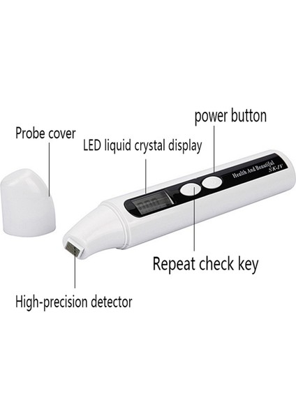 3x Taşınabilir Dijital Monitör Dedektörü Cilt Sensörü Yüz Cilt Nem Test Cihazı Su Yağı Analizörü (Yurt Dışından) fırsatları
