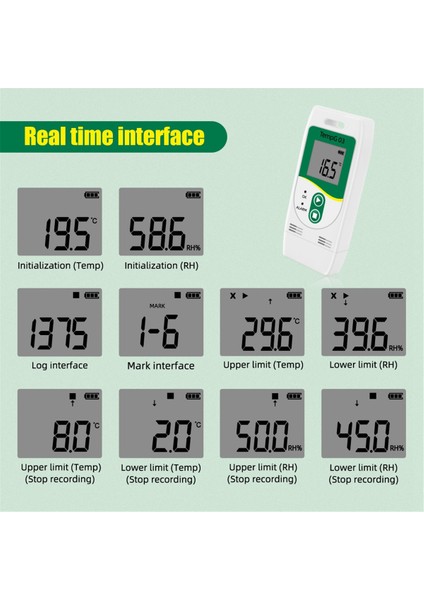 TEMPG03 USB Sıcaklık ve Nem Verileri Logger Yeniden Kullanılabilir Temp Veri Kaydedici Kayıt Cihazı Nemlendirme Metre 32.000 Kapasiteli (Yurt Dışından) indirimleri
