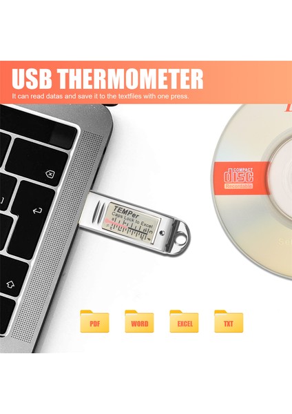 Pc Windows Xp Vista/7 Için USB Termometre Sıcaklık Sensörü Veri Kaydedici Kaydedici (Yurt Dışından) fırsatları