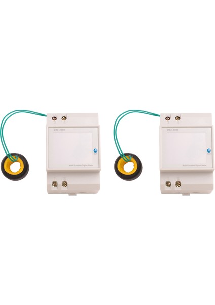 2x Dın Demiryolu Dijital Elektrik Ölçer AC40-300V 100A Voltmetre Akım Güç Ölçer Kwh Elektrik Enerji Frekans Ölçer (Yurt Dışından)