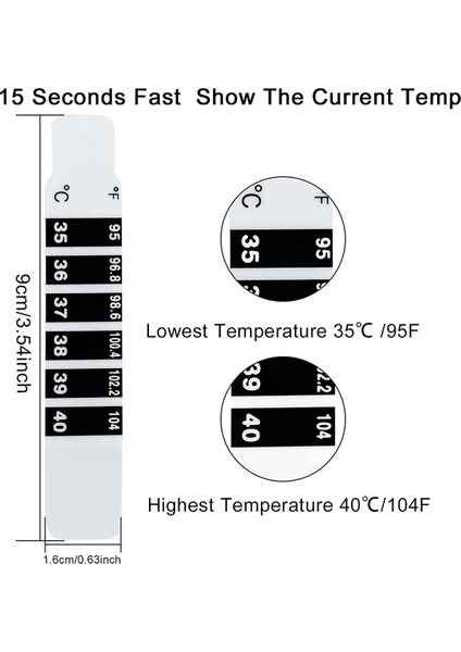 120 Pc Alın Termometre Şeritler Yapışkan Termometre Şeritleri Yeniden Kullanılabilir Termometre Çıkartmaları Bozma Çıkartma (Yurt Dışından) modelleri