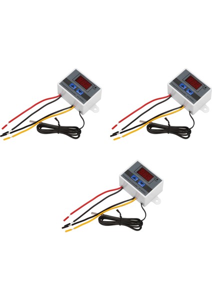 3x 220V Dijital LED Sıcaklık Denetleyicisi 10A Switch Dijital Ekran Inkübasyon Denetleyicisi ile Termostat Kontrolü (Yurt Dışından)