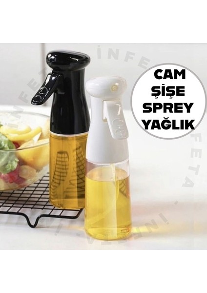 Cam Şişe Sprey Yağdanlık Airfryer Yağlık Fısfıs Püskürtücü