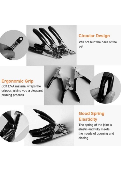 Çelik Kedi Köpek Tırnak Makası Güvenli Tırnak Bakımı 12 cm modelleri