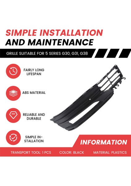 Ön Tampon Sis Lambaları Bmw Için Izgara 5 Serisi G30 G31 G38 Sis Lambası Çerçevesi 51117421083 51117421084 (Yurt Dışından) fırsatları