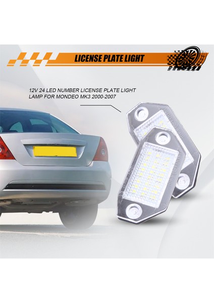 12V 24 LED Numaralı Plaka Plaka Işık Lambası Ford Mondeo Mk3 2000-2007 (Yurt Dışından) fırsatları