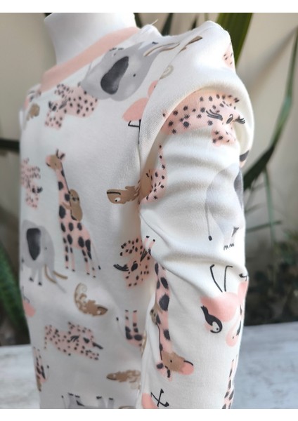 Kız-Erkek Bebek- Çocuk Pijama Takımı %100 Pamuk Uzun Kollu Yuvarlak Yaka Mevsimlik