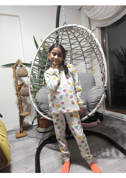 Kız-Erkek Bebek- Çocuk Pijama Takımı %100 Pamuk Uzun Kollu Yuvarlak Yaka Mevsimlik