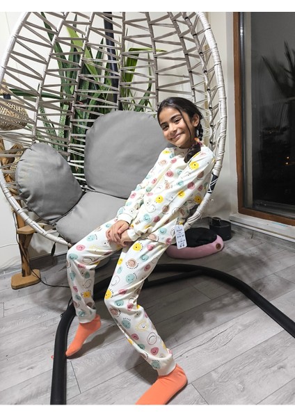 Kız-Erkek Bebek- Çocuk Pijama Takımı %100 Pamuk Uzun Kollu Yuvarlak Yaka Mevsimlik fırsatları