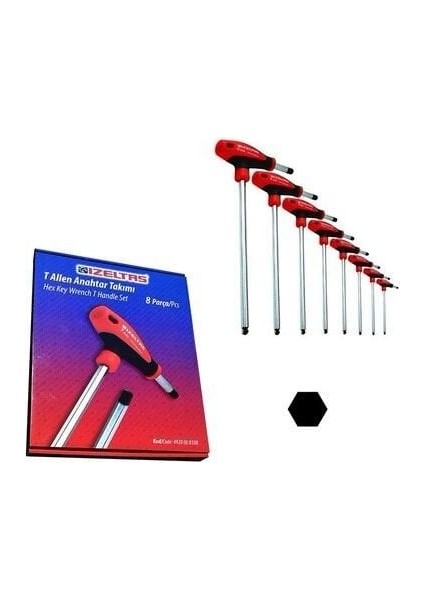 8'li T Tipi Allen Anahtar Takımı Izeltaş 4920 fiyatları