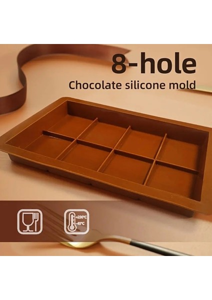 8 Bölmeli Silikon Dubai Çikolatası Kalıbı Silikon Çikolata Kalıbı indirimleri