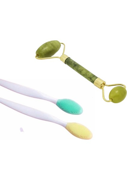 Siyah Nokta Gözenek Temizleyici Fırça ve Doğal Çift Taraflı Yeşim Taşı Masaj Aleti Roller fırsatları