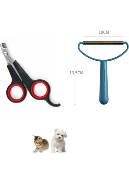 2li Set Kedi Köpek Tırnak Makası ve Çift Taraflı Elbise Tiftik Tüy Toparlayıcı fırsatları