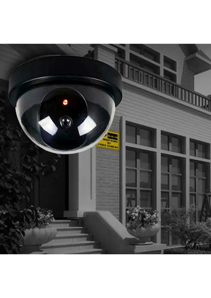 2 Adet LED Işıklı Dome Gerçek Olmayan Caydırıcı Güvenlik Kamerası