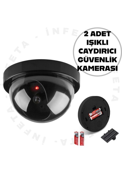 2 Adet LED Işıklı Dome Gerçek Olmayan Caydırıcı Güvenlik Kamerası fiyatları