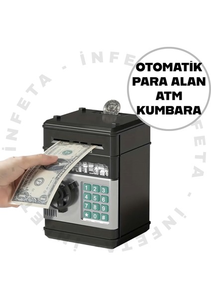 Elektronik Atm Kumbara Mini Banka Şifreli Dijital Kasa Kumbara