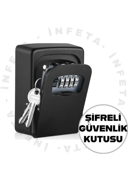 Mini Şifreli Kasa Şifreli Anahtarlı Eşya Saklama Kutusu Kasa