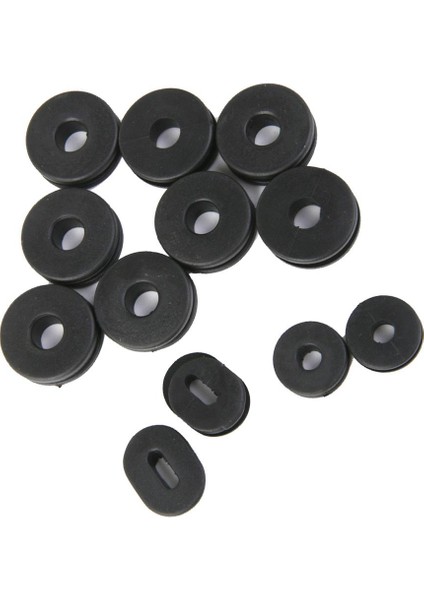 GS125 Auto Için 24X Siyah Üniversal Kauçuk Grommet Rondelaları Yedek Takımı (Yurt Dışından)
