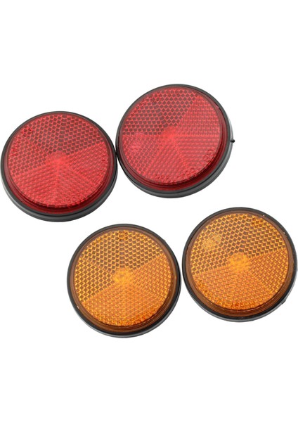 Motosikletler Atv Için 2 Çift Yuvarlak Ör (Kırmızı) Kırmızı ve Turuncu (Yurt Dışından)