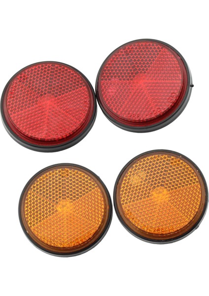 Motosikletler Atv Için 2 Çift Yuvarlak Ör (Kırmızı) Kırmızı ve Turuncu (Yurt Dışından) indirimleri