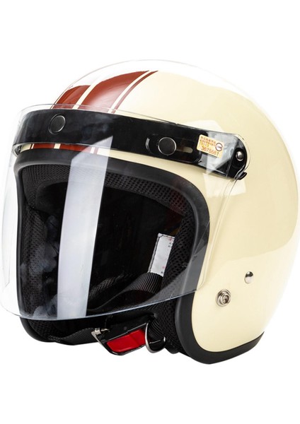 Retro Açık Yüz Motosiklet I Yüz Çıtçıt Düğ Vizörü Şeffaf (Yurt Dışından) fırsatları