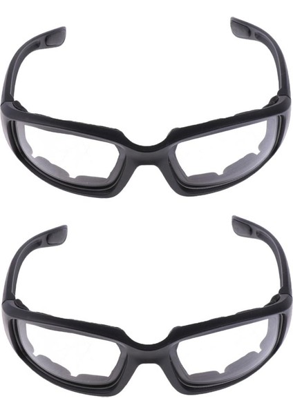 Iklı Ük 2x Rüzgara Dayanıklı Güneş Üğü Motosiklet Binme Ükleri 2 Şeffaf (Yurt Dışından)