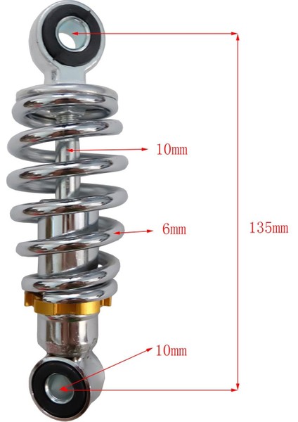 1 Çift Mesafesi Mesafesi 135MM Için Motosiklet Yaylı Amortis (Yurt Dışından) fiyatları