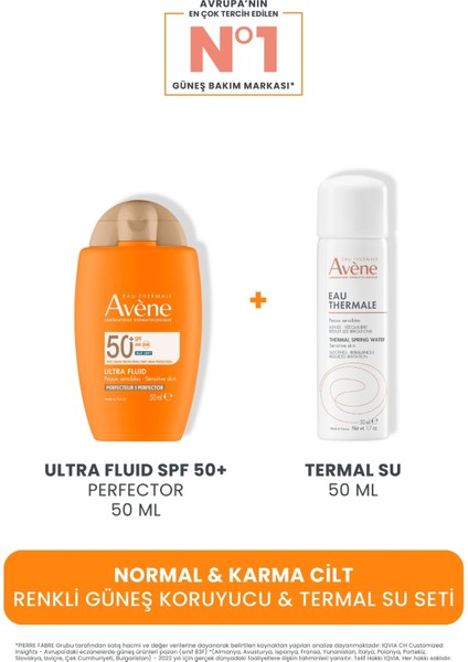 Normal & Karma Cilt Renkli Güneş Koruyucu & Termal Su Seti (Ultra Fluid Perfector 50 ml + Termal Su)