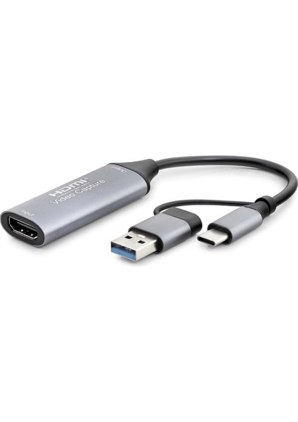 Hdmı Vıdeo Capture Type-C + Usb3.0 4K 30Hz Gri HDX7844