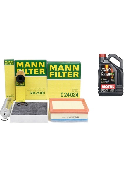 Bmw F20 Kasa 116D 2015 Öncesi Periyodik Bakım Filtre Seti Motul 5W30