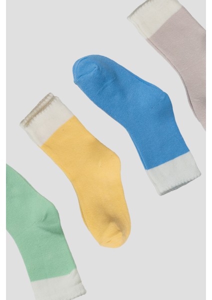 4 Çift Pamuklu Kız Çocuk Soket Çorap fırsatları