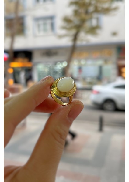 Gümüş Sedef Taşlı Yüzük HS8965E1