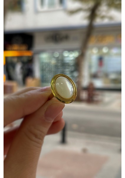 Gümüş Sedef Taşlı Yüzük HS8965E1 fırsatları