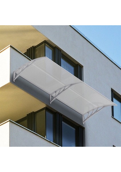 Kapı Pencere Üstü Pratik Sundurma 240 x 80 cm Gri