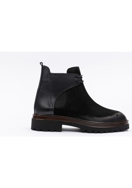Erkek Kalın Tabanlı Bot 2 Bağlı Siyah Nubuk Deri fiyatları