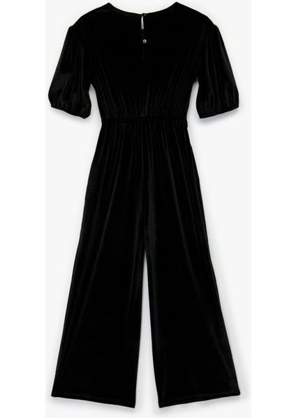 Balon Kollu Bisiklet Yaka Kadife Tulum fiyatları