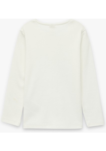 Uzun Kollu Fiyonk Detaylı Bisiklet Yaka Pamuklu Tişört fiyatları