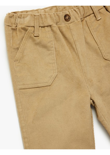 Pamuklu Cepli Beli Lastikli Havuç Kesim Pantolon modelleri