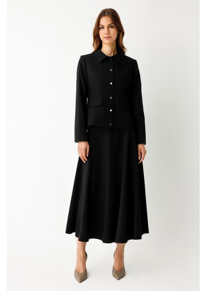 Ceket Etek Takım Siyah