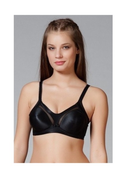 Yeni Inci Kadın Siyah Tül Detaylı Toparlayıcı Sütyen Yeni Sezon