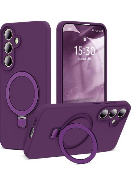 Samsung Galaxy A35 Uyumlu Içi Kadife Stand Olabilen Halka Yüzüklü Kılıf